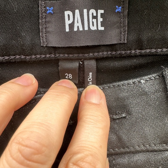 Paige Transcend Claudine Black Jean-Coated Collection-looks like leather! - Picture 14 of 16